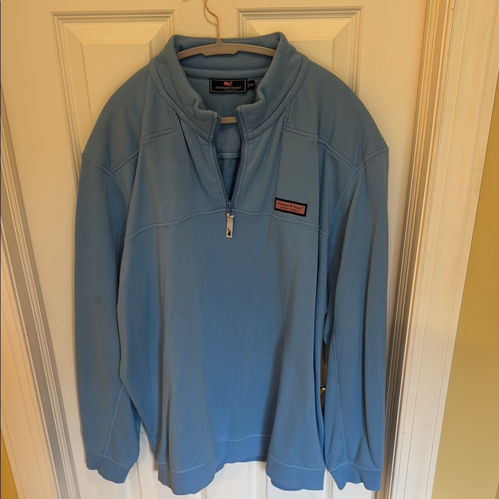 Vineyard Vines Blue Zip Up Sweater